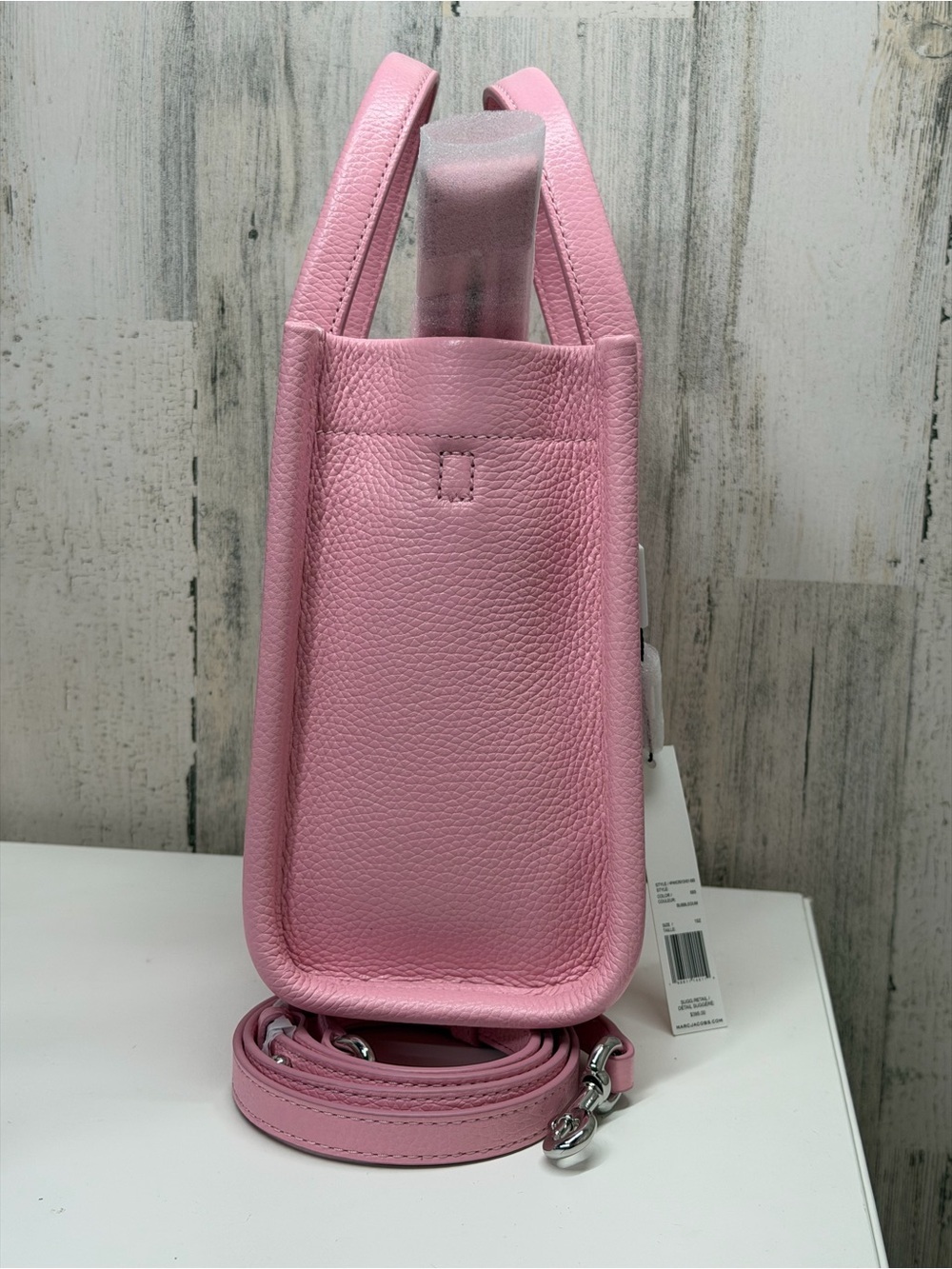 New Marc Jacobs Small Leather Standard Supply Tote in a Bubble Gum Pink - Picture 4 of 6